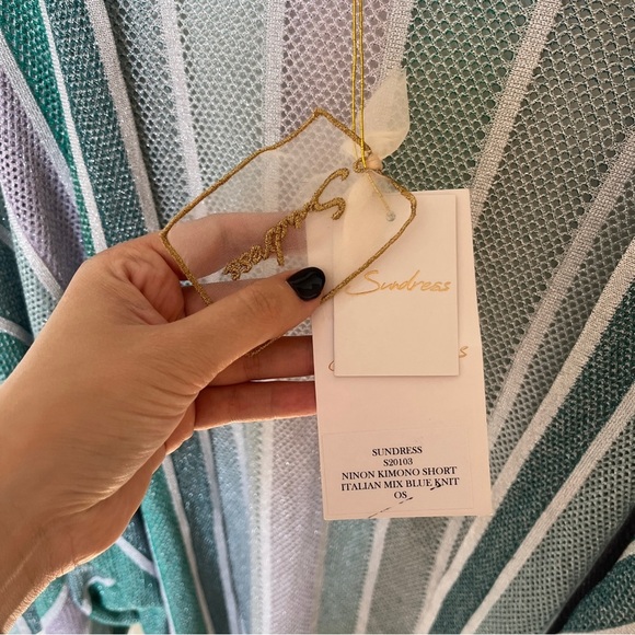 Sundress Metallic Rainbow Coverup Blue Purple One Size NWT - Picture 3 of 5